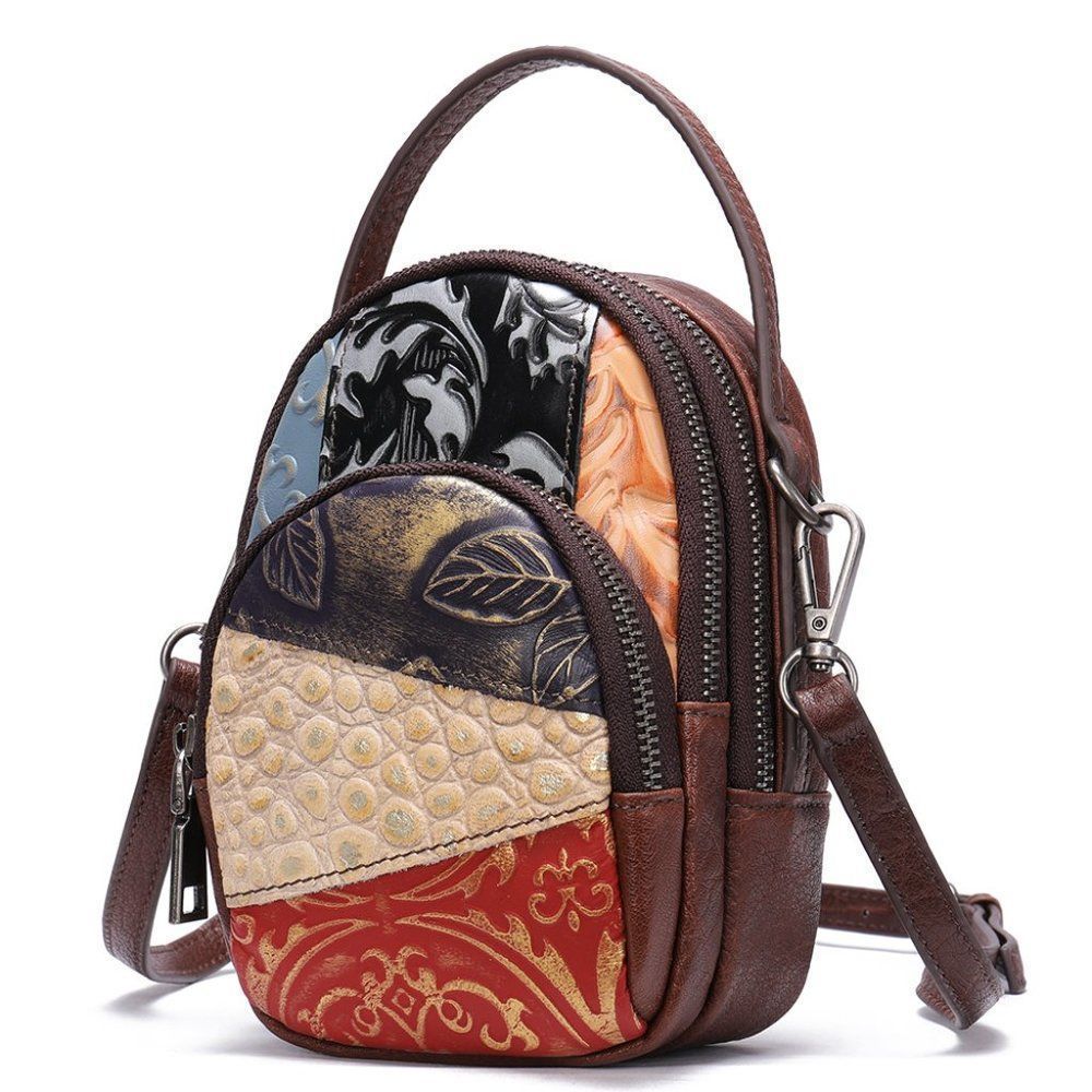 Leather Cross Body Patchwork Bag - Picture 3 of 13